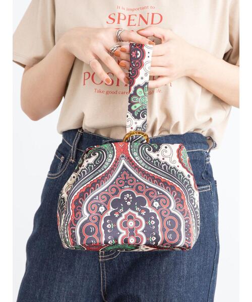 Green　Parks（グリーンパークス）の「ウ゛ィンテージタッチワンハンドルバッグ＊（ハンドバッグ・レディース・レッド/ブルー・FREE）」の3枚目の写真