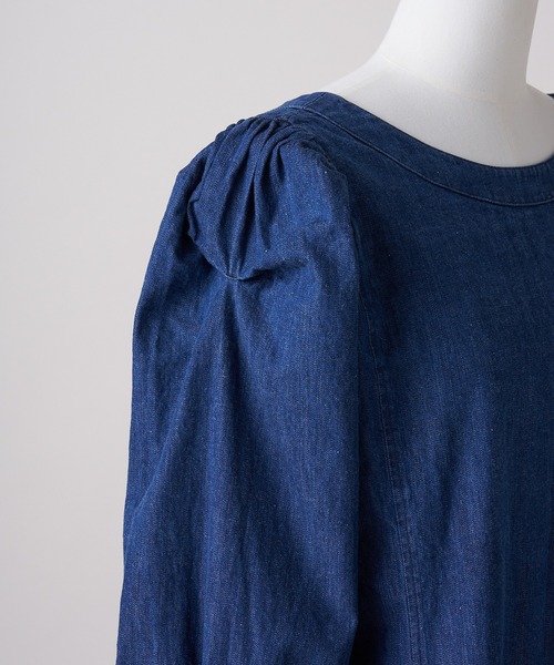 ONEME(ワンム)の「ONEME Frow Denim One piece(ワンピース・レディース・ブルー・FREE)」の2枚目の写真