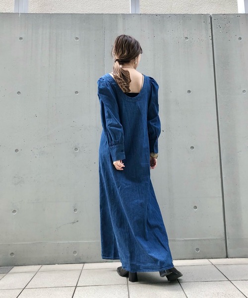 ONEME(ワンム)の「ONEME Frow Denim One piece(ワンピース・レディース・ブルー・FREE)」の7枚目の写真