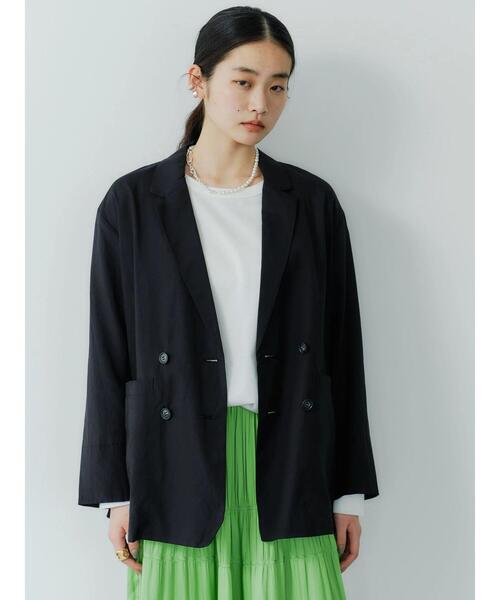 GARAGE OF GOOD CLOTHING(ガレージオブグッドクロージング)の「シアーダブルジャケット*(ブルゾン・レディース・ブラック/ベージュ・FREE)」の3枚目の写真