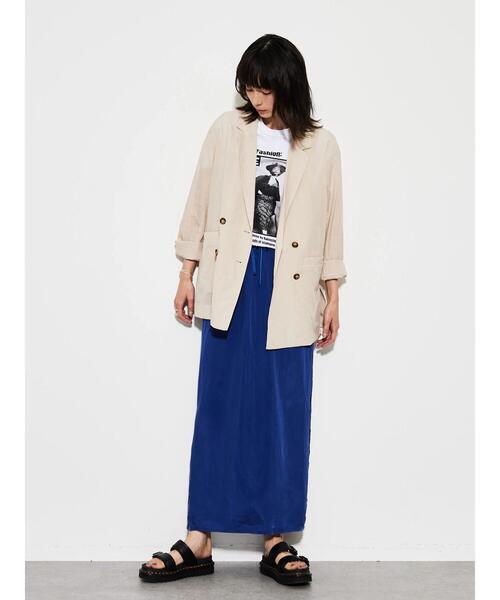 GARAGE OF GOOD CLOTHING(ガレージオブグッドクロージング)の「シアーダブルジャケット*(ブルゾン・レディース・ブラック/ベージュ・FREE)」の5枚目の写真