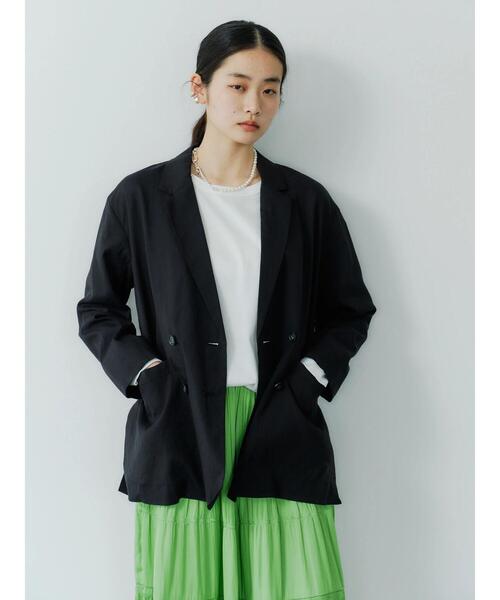 GARAGE OF GOOD CLOTHING(ガレージオブグッドクロージング)の「シアーダブルジャケット*(ブルゾン・レディース・ブラック/ベージュ・FREE)」の7枚目の写真