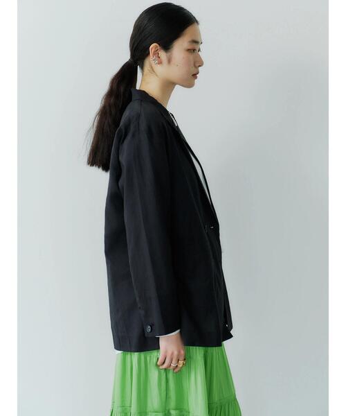 GARAGE OF GOOD CLOTHING(ガレージオブグッドクロージング)の「シアーダブルジャケット*(ブルゾン・レディース・ブラック/ベージュ・FREE)」の8枚目の写真