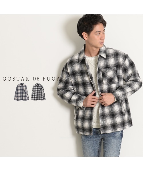 GOSTAR DE FUGA(ゴスタール ジフーガ)の「『GOSTAR DE FUGA』チェックシャツブルゾン(ブルゾン・メンズ・ブラック/ブルー・FREE)」の3枚目の写真