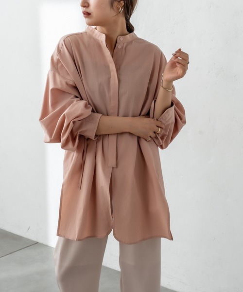 mystic(ミスティック)の「袖タックデザインシャツ(シャツ/ブラウス・レディース・ベージュ/オフホワイト/オレンジ/ブルー・FREE)」の22枚目の写真