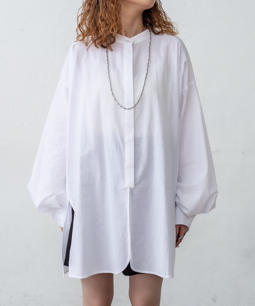 mystic(ミスティック)の「袖タックデザインシャツ(シャツ/ブラウス・レディース・ベージュ/オフホワイト/オレンジ/ブルー・FREE)」の17枚目の写真