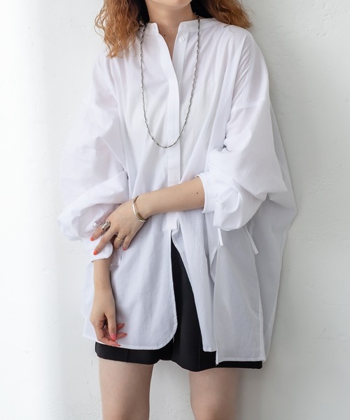 mystic(ミスティック)の「袖タックデザインシャツ(シャツ/ブラウス・レディース・ベージュ/オフホワイト/オレンジ/ブルー・FREE)」の15枚目の写真