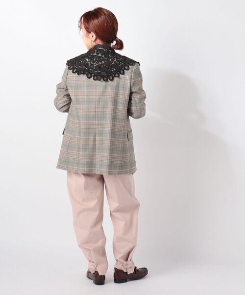 NOLLEY’S（ノーリーズ）の「グレンチェックダブルジャケット（テーラードジャケット・レディース・ブラウン系その他3・38/36）」の15枚目の写真