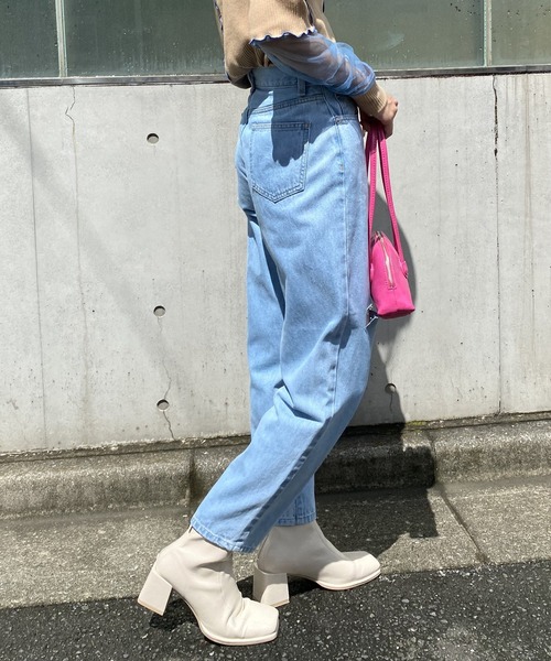 AS KNOW AS PINKY(アズノゥアズピンキー)の「バリエーションスタンダードデニム(デニムパンツ・レディース・インディゴブルー/ブルー系その他/ライトインディゴブルー・S/M/L)」の16枚目の写真