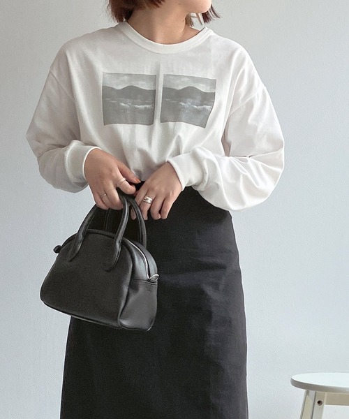 mimi toujours（ミミトゥジュール）の「Tシャツ ロング フォトプリント omom×mimi toujours（Tシャツ/カットソー・レディース・ホワイト系その他/ホワイト系その他2・M）」の19枚目の写真