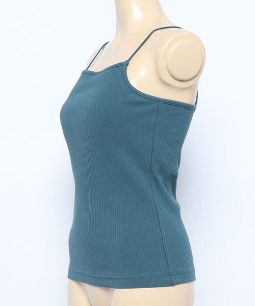 archives（アルシーヴ）の「パット付きダブルストラップキャミソール（キャミソール・レディース・ブラック/ブルー/オフホワイト/グリーン・MEDIUM）」の5枚目の写真