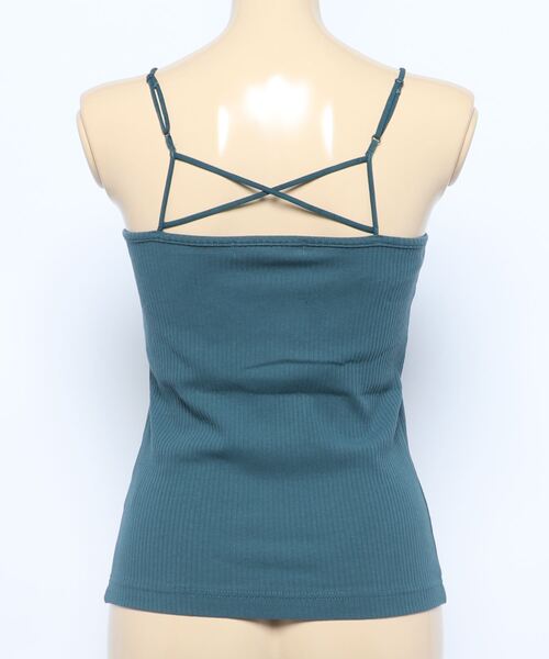 archives（アルシーヴ）の「パット付きダブルストラップキャミソール（キャミソール・レディース・ブラック/ブルー/オフホワイト/グリーン・MEDIUM）」の6枚目の写真