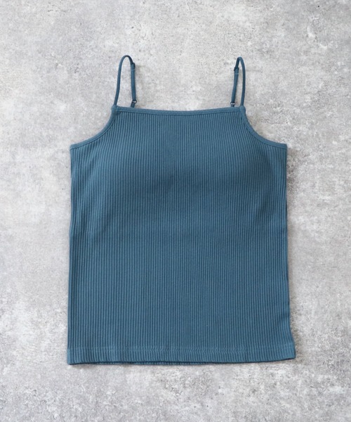 archives（アルシーヴ）の「パット付きダブルストラップキャミソール（キャミソール・レディース・ブラック/ブルー/オフホワイト/グリーン・MEDIUM）」の4枚目の写真