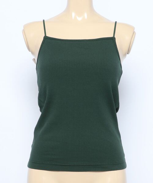 archives（アルシーヴ）の「パット付きダブルストラップキャミソール（キャミソール・レディース・ブラック/ブルー/オフホワイト/グリーン・MEDIUM）」の9枚目の写真
