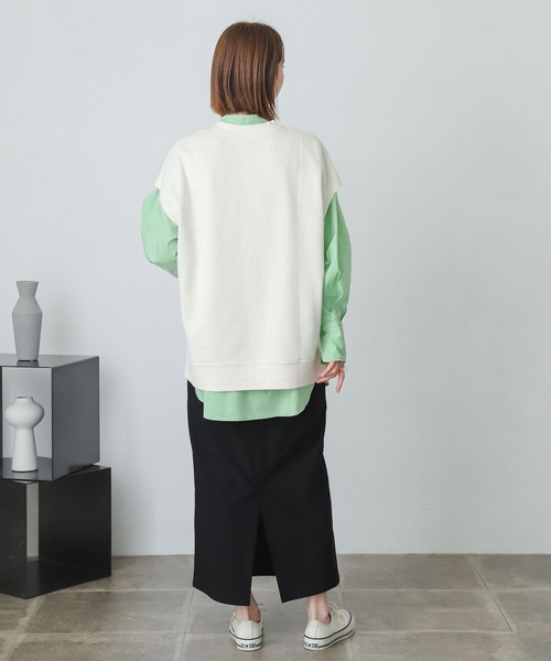 SENSE OF PLACE by URBAN RESEARCH(センスオブプレイスバイアーバンリサーチ)の「フレンチスリーブルーズトップ(Tシャツ/カットソー・レディース・グレー/ブラック/アイボリー・ONE)」の12枚目の写真