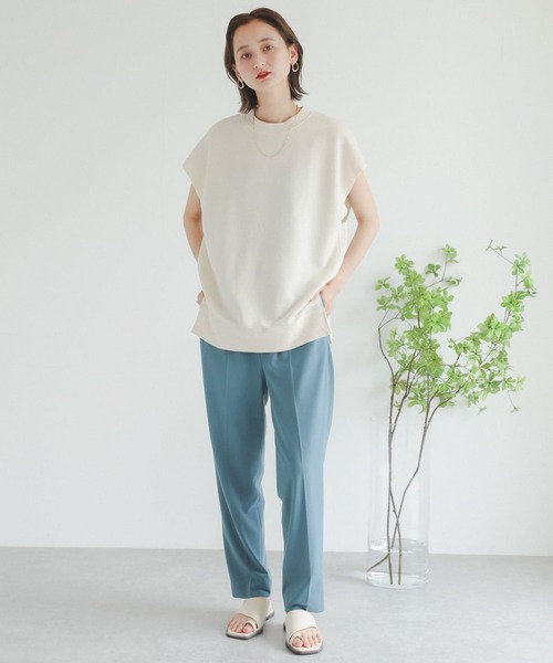 SENSE OF PLACE by URBAN RESEARCH(センスオブプレイスバイアーバンリサーチ)の「フレンチスリーブルーズトップ(Tシャツ/カットソー・レディース・グレー/ブラック/アイボリー・ONE)」の17枚目の写真