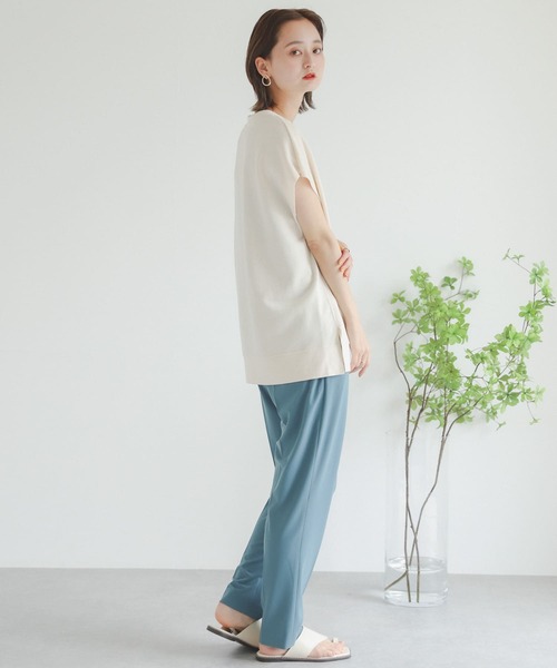 SENSE OF PLACE by URBAN RESEARCH(センスオブプレイスバイアーバンリサーチ)の「フレンチスリーブルーズトップ(Tシャツ/カットソー・レディース・グレー/ブラック/アイボリー・ONE)」の18枚目の写真