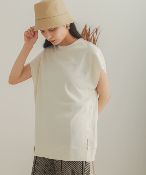 SENSE OF PLACE by URBAN RESEARCH(センスオブプレイスバイアーバンリサーチ)の「フレンチスリーブルーズトップ(Tシャツ/カットソー・レディース・グレー/ブラック/アイボリー・ONE)」の20枚目の写真