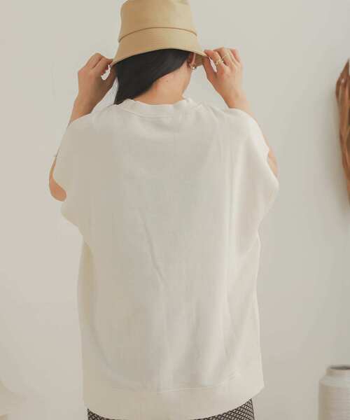 SENSE OF PLACE by URBAN RESEARCH(センスオブプレイスバイアーバンリサーチ)の「フレンチスリーブルーズトップ(Tシャツ/カットソー・レディース・グレー/ブラック/アイボリー・ONE)」の21枚目の写真