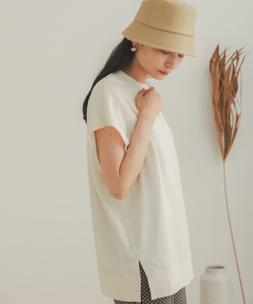 SENSE OF PLACE by URBAN RESEARCH(センスオブプレイスバイアーバンリサーチ)の「フレンチスリーブルーズトップ(Tシャツ/カットソー・レディース・グレー/ブラック/アイボリー・ONE)」の22枚目の写真