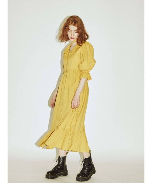 jouetie（ジュエティ）の「カットワークコットンワンピース（ワンピース・レディース・オフホワイト/ブラック/イエロー・MEDIUM）」の10枚目の写真