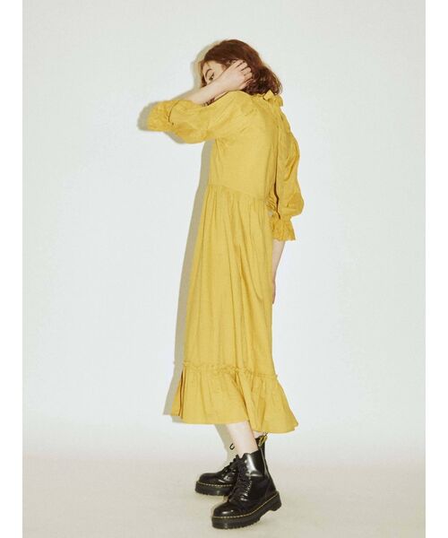 jouetie（ジュエティ）の「カットワークコットンワンピース（ワンピース・レディース・オフホワイト/ブラック/イエロー・MEDIUM）」の13枚目の写真