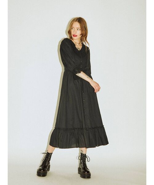 jouetie（ジュエティ）の「カットワークコットンワンピース（ワンピース・レディース・オフホワイト/ブラック/イエロー・MEDIUM）」の15枚目の写真