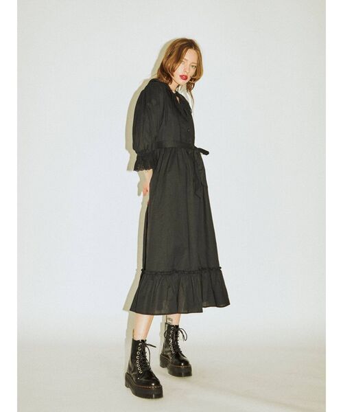 jouetie（ジュエティ）の「カットワークコットンワンピース（ワンピース・レディース・オフホワイト/ブラック/イエロー・MEDIUM）」の17枚目の写真