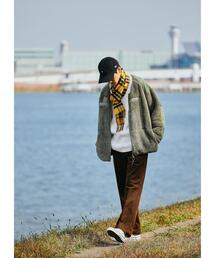 green label relaxing | ＜GLR/ lab（ジーエルアールラボ）＞G3 ノーカラー フリース ジャケット(ノーカラージャケット)