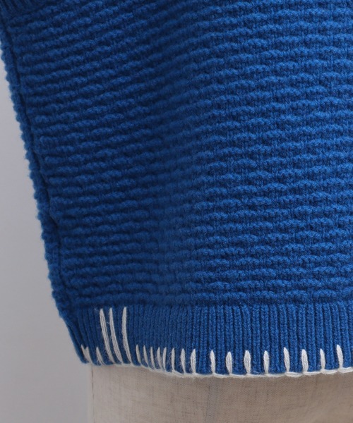 chambre de charme(シャンブルドゥシャーム)の「cdc ウール/ナイロン ブランケットステッチ ベスト(ベスト・レディース・ホワイト/ブルー/レッド・FREE)」の15枚目の写真