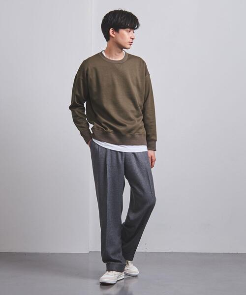 tsuki.s（ツキドットエス）の「＜tsuki.s（ツキドットエス）＞ エアジャージ クルーネック（Tシャツ/カットソー・メンズ・オフホワイト/オリーブ/ライム・S/M/L）」の6枚目の写真