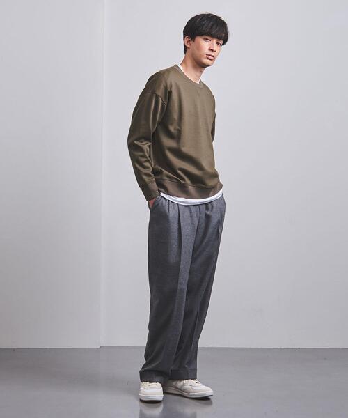 tsuki.s（ツキドットエス）の「＜tsuki.s（ツキドットエス）＞ エアジャージ クルーネック（Tシャツ/カットソー・メンズ・オフホワイト/オリーブ/ライム・S/M/L）」の4枚目の写真