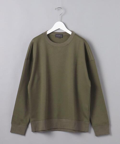 tsuki.s（ツキドットエス）の「＜tsuki.s（ツキドットエス）＞ エアジャージ クルーネック（Tシャツ/カットソー・メンズ・オフホワイト/オリーブ/ライム・S/M/L）」の7枚目の写真