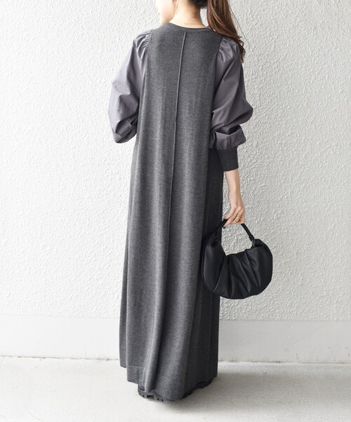 SHIPS(シップス)の「〈手洗い可能〉布帛コンビニットワンピース◇(ワンピース・レディース・チャコールグレー/ブラック/ベージュ系/オレンジ系/ブラック系/ライトグレー/ネイビー・SMALL/MEDIUM)」の16枚目の写真