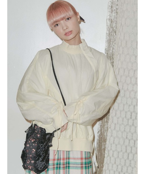 merry jenny（メリージェニー）の「flowerベロアフリルポシェット（ハンドバッグ・レディース・ブラック/アイボリー・FREE）」の19枚目の写真