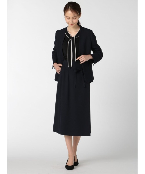 m.f.editorial(エムエフエディトリアル)の「エムエフエディトリアルレディース/m.f.editorial:Women ゴム編み 配色ボウタイ ニットプルオーバー(ニット/セーター・レディース・ブラック/ベージュ/グレー・MEDIUM/LARGE)」の14枚目の写真