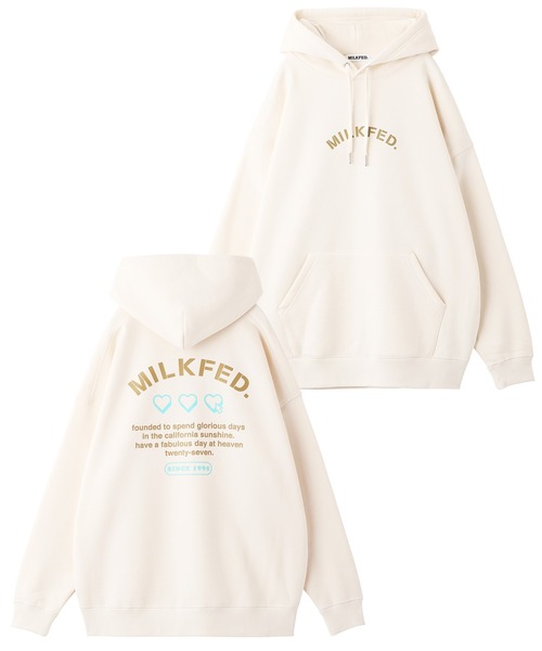 MILKFED.(ミルクフェド)の「CLICK HEART BIG HOODIE(パーカー・レディース・ブラック/ベージュ/オフホワイト/ライトパープル・ONE SIZE)」の20枚目の写真