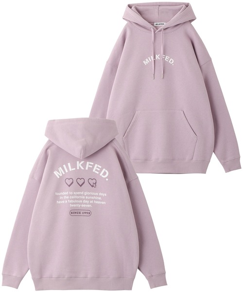 MILKFED.(ミルクフェド)の「CLICK HEART BIG HOODIE(パーカー・レディース・ブラック/ベージュ/オフホワイト/ライトパープル・ONE SIZE)」の21枚目の写真