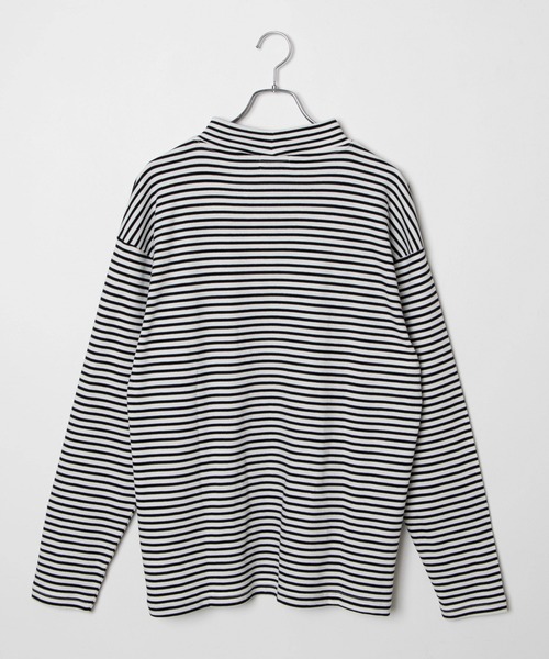 WEGO（ウィゴー）の「WEGO/スムースボーダーモックネックTシャツ（Tシャツ/カットソー・メンズ・ホワイト系その他5・SMALL/MEDIUM/LARGE）」の11枚目の写真