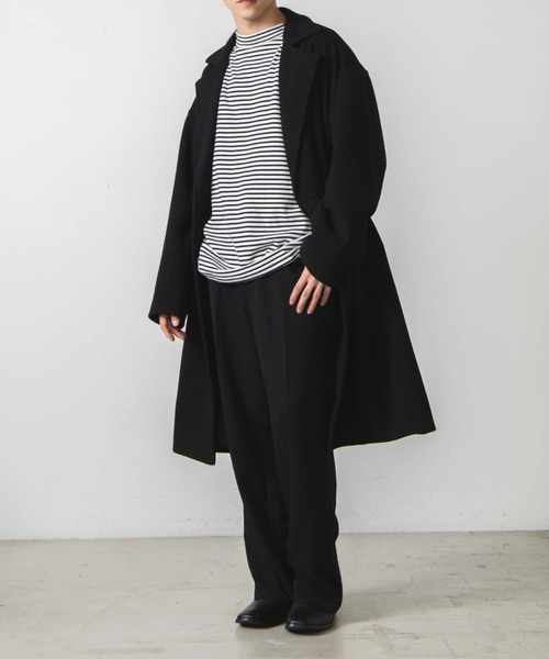 WEGO（ウィゴー）の「WEGO/スムースボーダーモックネックTシャツ（Tシャツ/カットソー・メンズ・ホワイト系その他5・SMALL/MEDIUM/LARGE）」の5枚目の写真