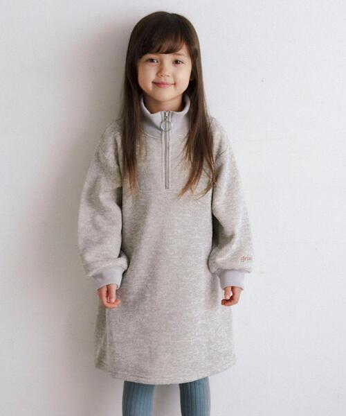 商品詳細 Tj 裏起毛 ハーフジップ ワンピース 100cm 130cm Green Label Relaxing グリーンレーベル リラクシング 公式通販