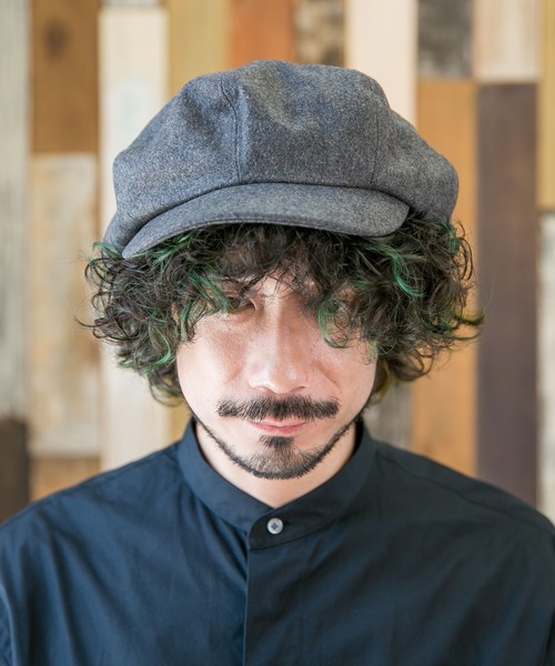 無（ム）の「MELTON CASQUETTE【メルトンキャスケット】（キャスケット・メンズ・カーキ/ブラウン/ブラック/チャコールグレー・FREE）」の3枚目の写真