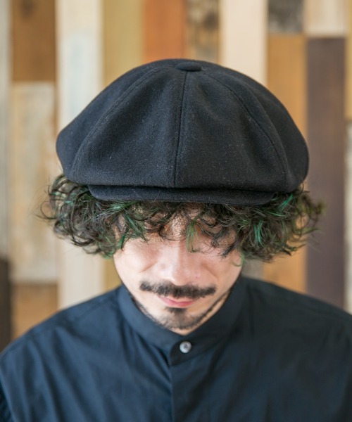 無（ム）の「MELTON CASQUETTE【メルトンキャスケット】（キャスケット・メンズ・カーキ/ブラウン/ブラック/チャコールグレー・FREE）」の2枚目の写真