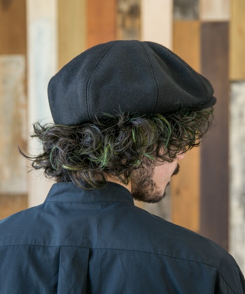 無（ム）の「MELTON CASQUETTE【メルトンキャスケット】（キャスケット・メンズ・カーキ/ブラウン/ブラック/チャコールグレー・FREE）」の10枚目の写真