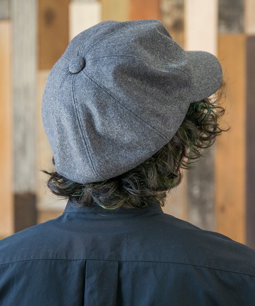 無（ム）の「MELTON CASQUETTE【メルトンキャスケット】（キャスケット・メンズ・カーキ/ブラウン/ブラック/チャコールグレー・FREE）」の7枚目の写真
