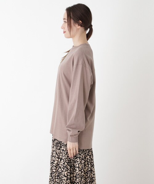 SHOO・LA・RUE（シューラルー）の「◆【M-LL/USAコットン】プリントロンTEE（Tシャツ/カットソー・レディース・チャコールグレー/サンドベージュ/ベージュ系その他5/ベージュ系その他2・02/03/04）」の16枚目の写真