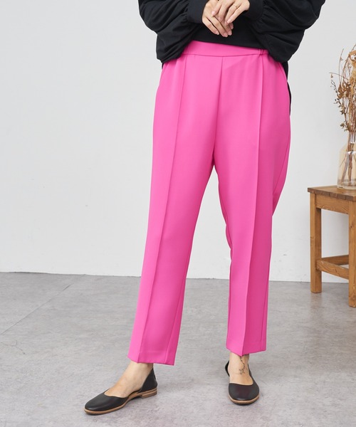 BONbazaar（ボンバザール）の「《定番・神パンツ》ピンタックテーパードパンツ（その他パンツ・レディース・ブラック/ピンク/ダークグリーン・FREE）」の8枚目の写真