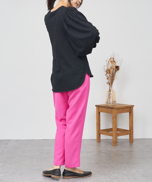 BONbazaar（ボンバザール）の「《定番・神パンツ》ピンタックテーパードパンツ（その他パンツ・レディース・ブラック/ピンク/ダークグリーン・FREE）」の17枚目の写真