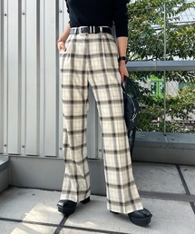 PAGEBOY | オンブレチェックタックパンツ(その他パンツ)