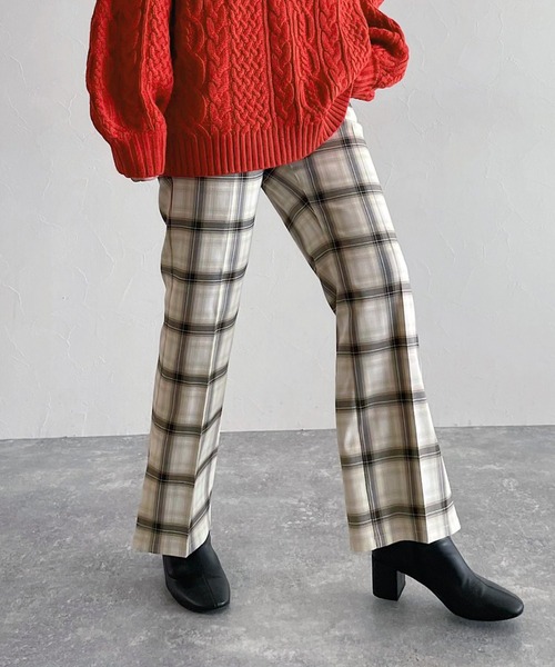 PAGEBOY（ページボーイ）の「オンブレチェックタックパンツ（その他パンツ・レディース・ブラック/オフホワイト・FREE）」の10枚目の写真